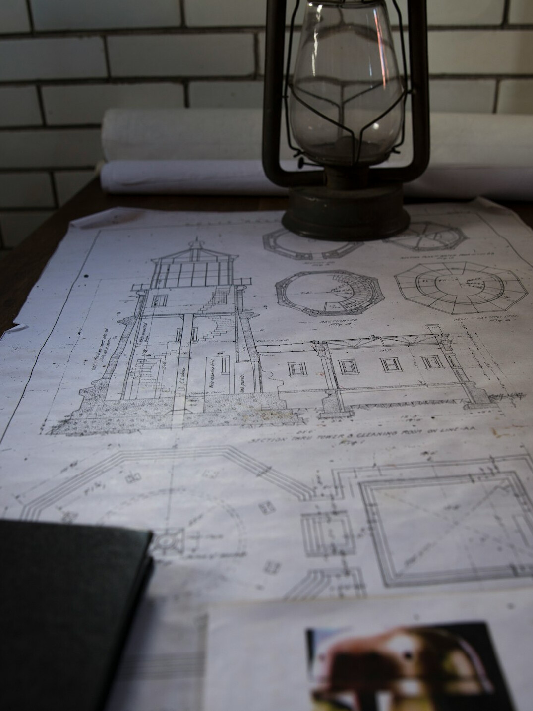 Vintage editing desk with film reels and storyboard sketches
