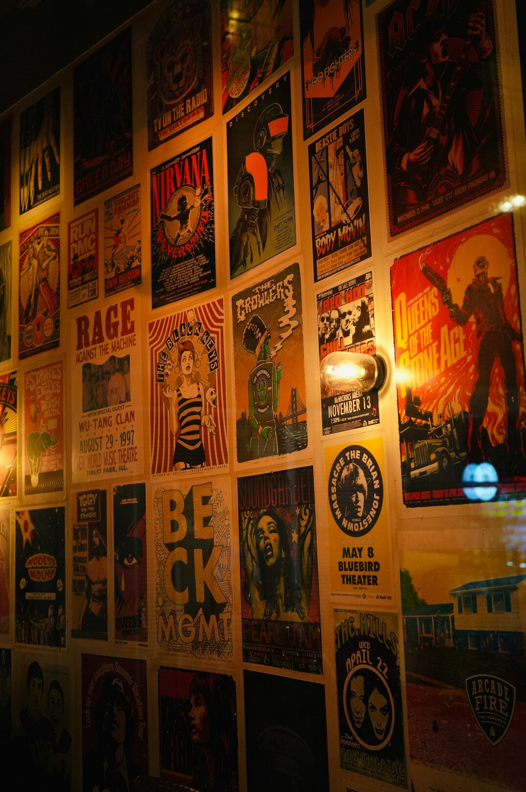 vintage advertising poster on wall